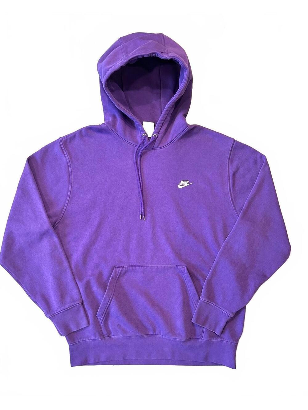 Nike Sportswear Club Fleece Purple Pullover Hoodie - Size Large